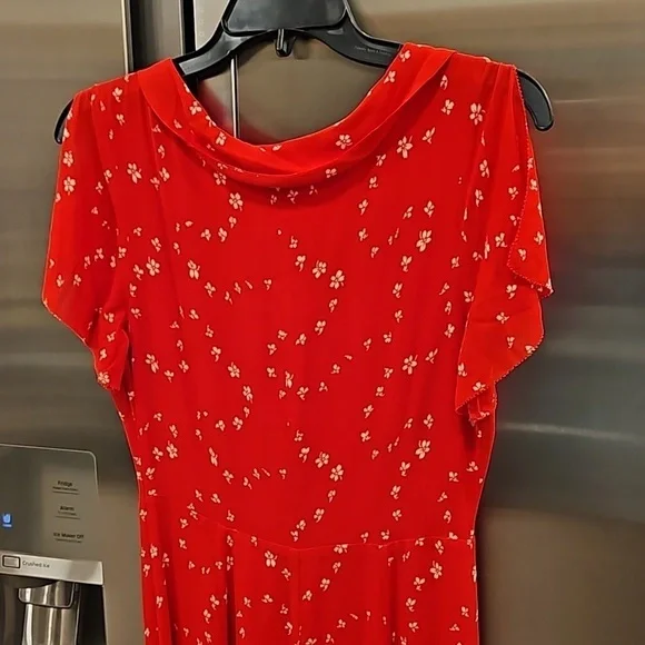 💕REFORMATION💕 Talleen Dress ~ Fresno Red Floral Print 4 NWT